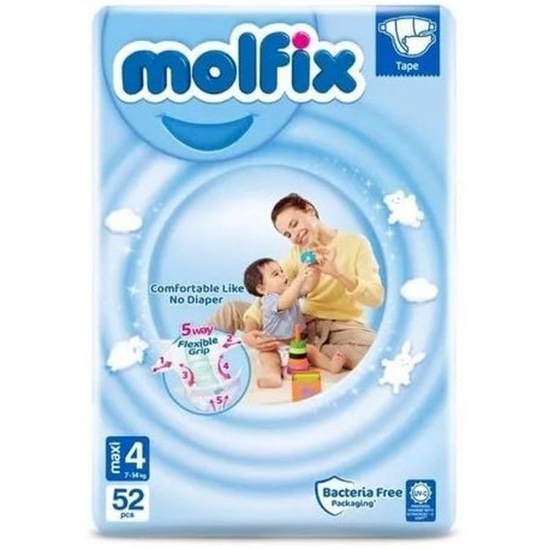 Molfix 4 Maxi Пелени за бебета и деца 7-14кг х52 броя