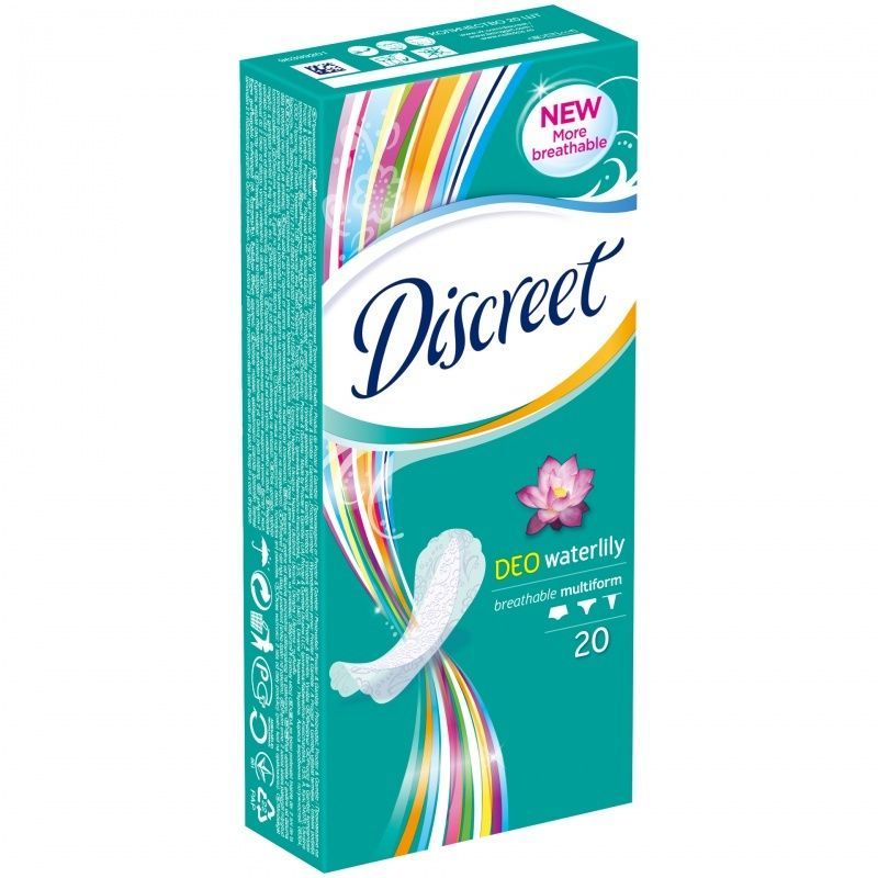Discreet Deo Waterlily Ежедневни дамски превръзки с мултиформа х20 броя