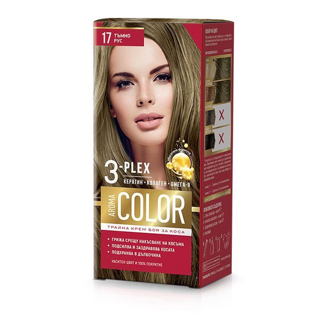 Aroma Color Дълготрайна крем-боя за коса, 17 Тъмно рус