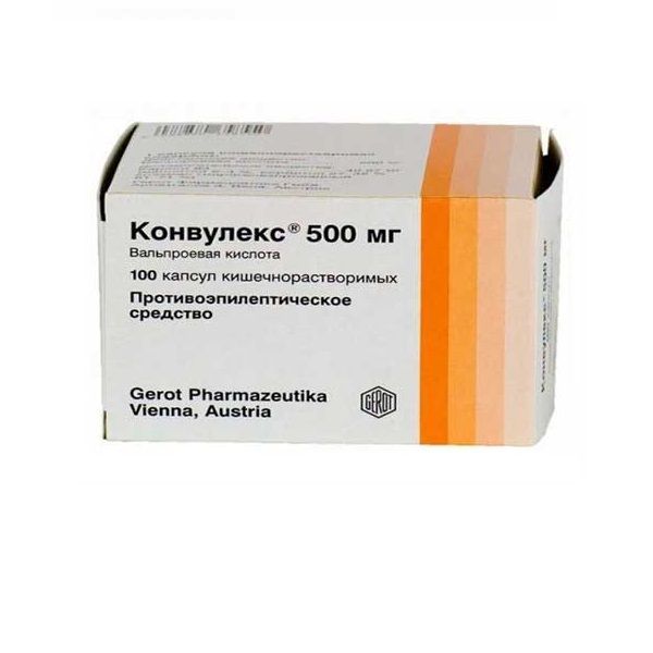 Конвулекс 500 mg х100 стомашно-устойчиви капсули, меки Gerot Lannach