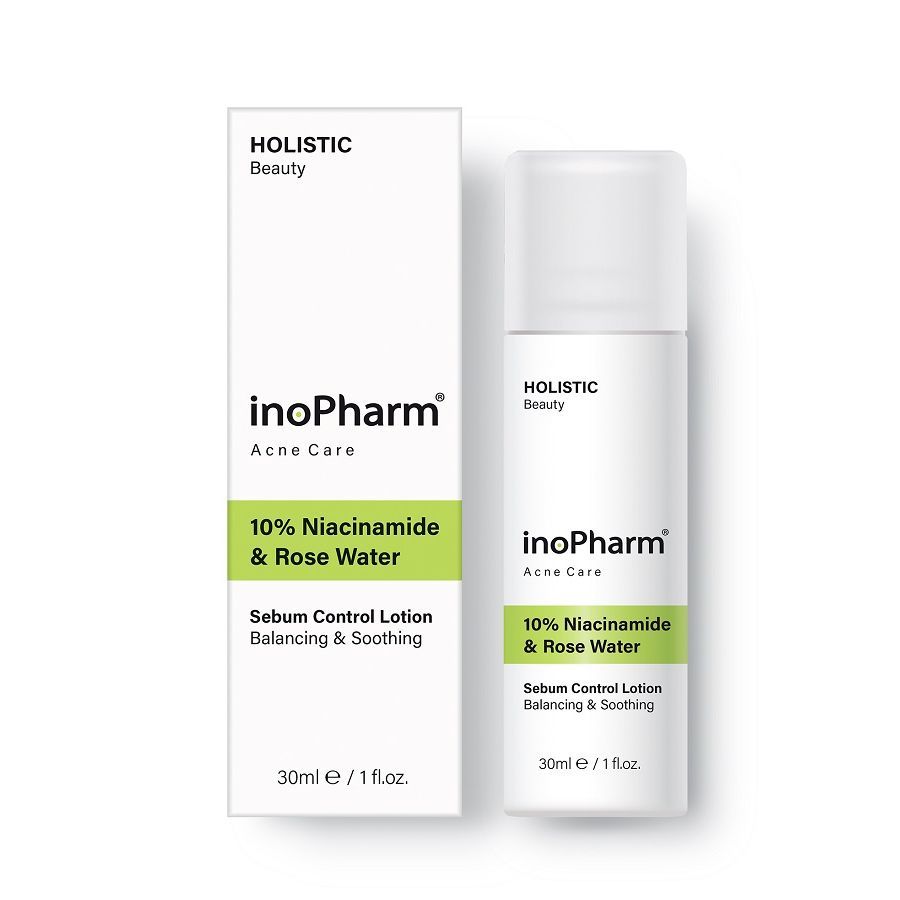 InoPharm Acne Care Лосион за контрол на себума с 10% ниацинамид и розова вода x30 мл
