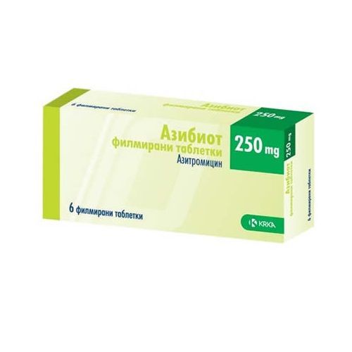 Азибиот 250 mg х6 филмирани таблетки KRKA