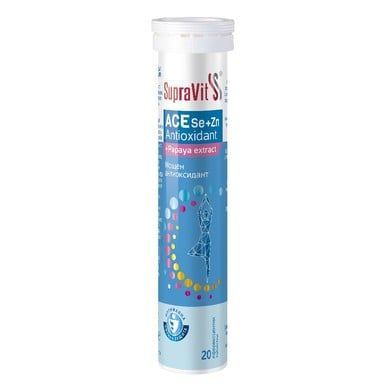 Antioxidant ACE, Se+Zn с антиоксидантно действие x20 ефервесцентни таблетки Supravit