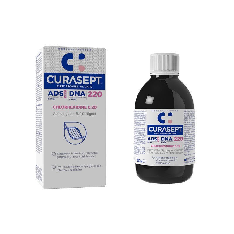 Curasept ADS DNA 220 Вода за уста с хлорхексидин 0.20 x200 мл