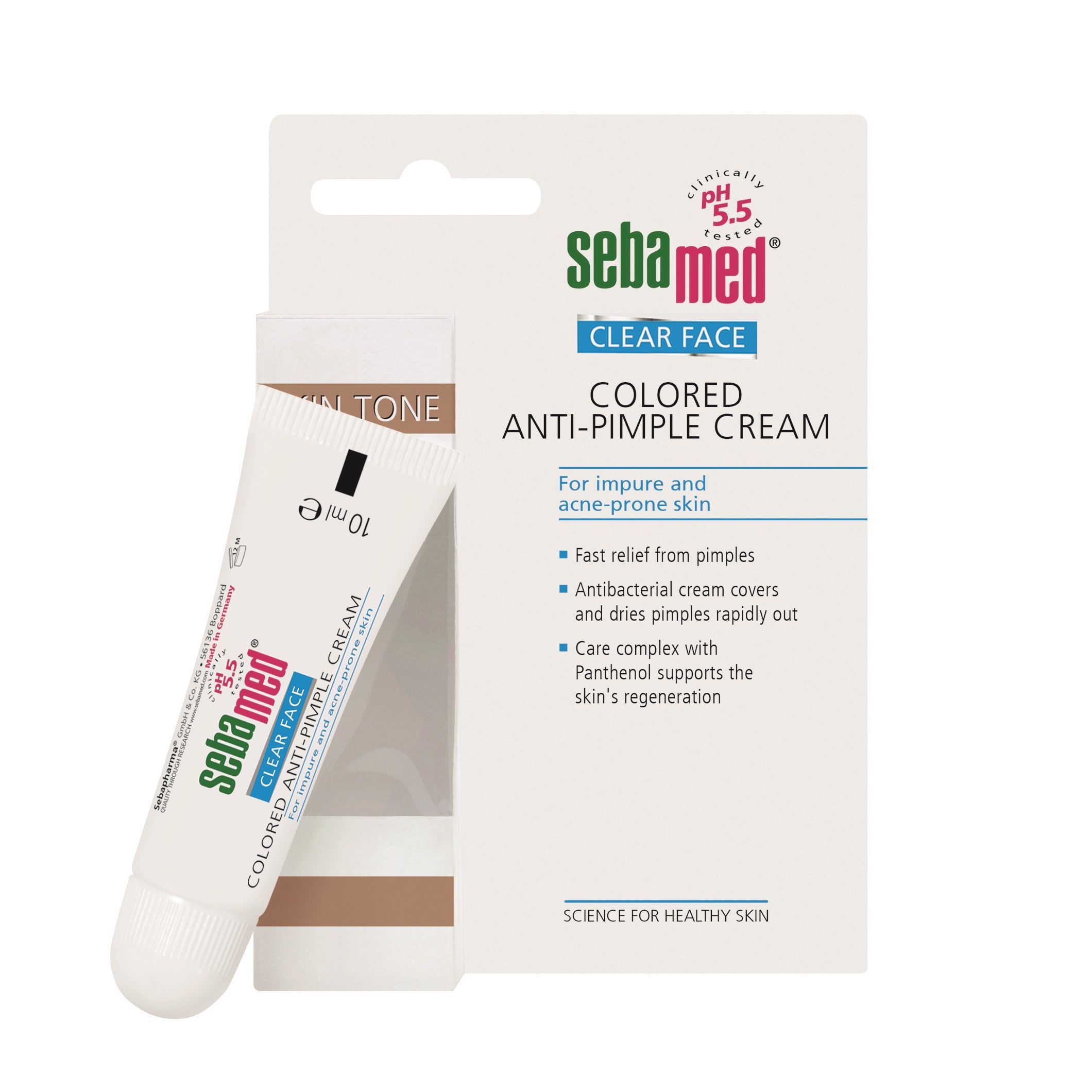 Sebamed Clear Face Анти акне оцветяващ крем против пъпки x10 мл