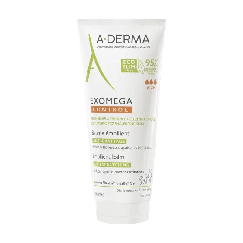 A-Derma Exomega Control Емолиентен балсам за суха кожа, склонна към атопична екзема срещу разчесване x200 мл