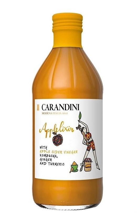 Applelixir Ябълков оцет с комбуча, джинджифил и куркума х500 мл Carandini