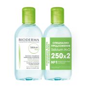 Bioderma Sebium H2O Промо комплект Мицеларна вода за лице за мазна кожа 2x250 мл