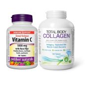 Промо комплект Total Body Collagen Хидролизиран говежди колаген + Витамин С 1000 mg с Шипка
