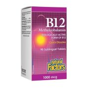 Витамин B12 Метилкобаламин 1000мкг х90 таблетки Natural Factors