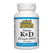 Витамин K2 + D3 х120 софтгел капсули Natural Factors