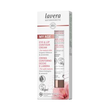 Lavera My Age Контуриращ крем за очи и устни  с био хибискус и растителни серамиди x15 мл
