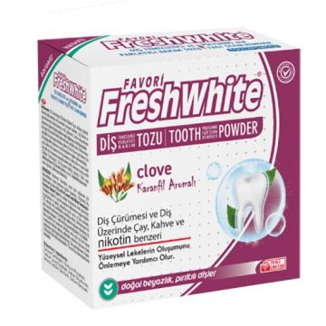 Fresh White Прах за почистване на зъбите с аромат на карамфил х50 г