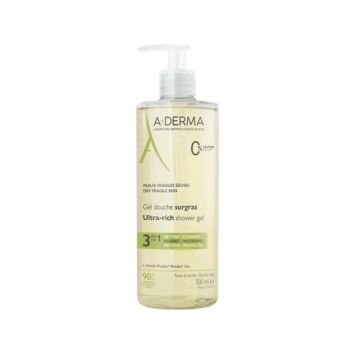 A-Derma Natural Care Подхранващ душ гел за лице и тяло с овес х500 мл
