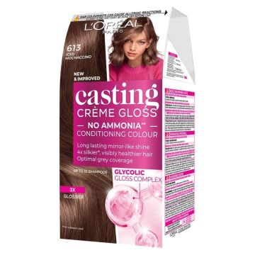 Loreal Paris Casting Creme Gloss Безамонячна боя за коса x120 мл, 613 Iced Mochaccino