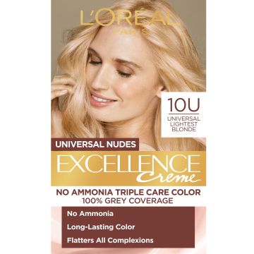 Loreal Paris Excellence Universal Nudes Безамонячна боя за коса, 10U Universal Lightest Blonde