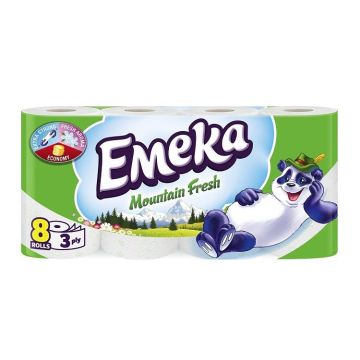 Emeka Mountain Fresh Ароматизирана трипластова тоалетна хартия х8 броя