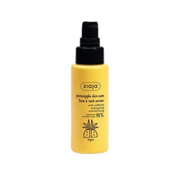 Ziaja Pineapple Skin Care Ревитализиращ и овлажняващ серум за лице за всеки тип кожа с ананас и кофеин x50 мл