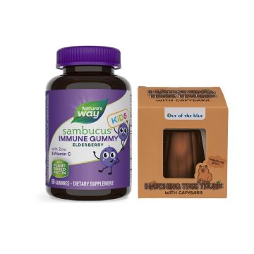Промо комплект Sambucus Gummies за деца с черен бъз х60 желирани таблетки Nature's Way + подарък Капибара