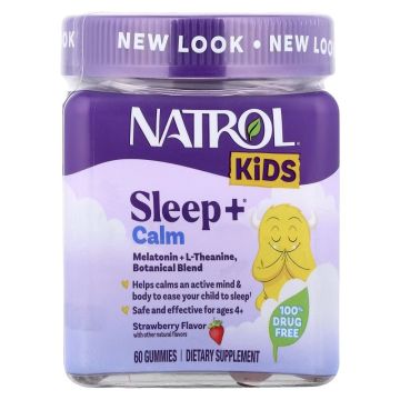 Sleep+ Calm Мелатонин, с аромат на Ягода х60 желирани таблетки Natrol