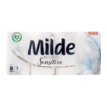 Milde Premium Sensitive Тоалетна хартия x8 броя