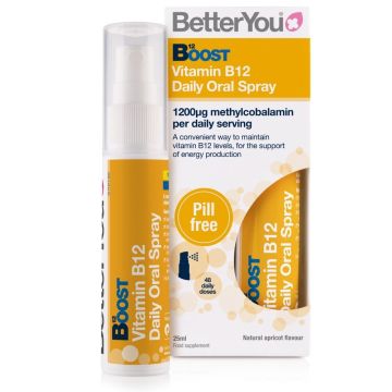 Boost B12 Орален спрей с аромат на кайсия x25 мл BetterYou