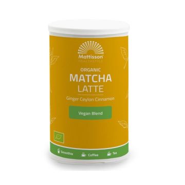 Organic Matcha Latte Лате с матча, джинджифил и цейлонска канела x140 грама, Mattisson Healthstyle
