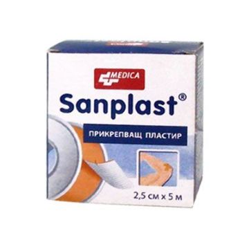 Medica Sanplast Classic Прикрепващ пластир за нормална кожа 2.5 см/ 5 м х1 брой