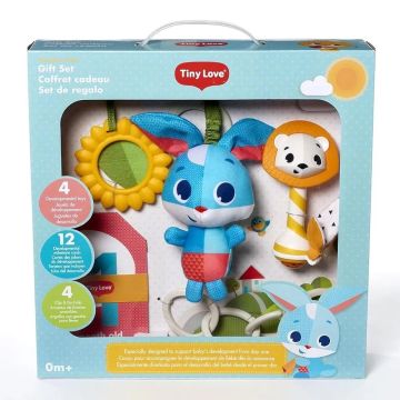 Tiny Love Meadow Days Комплект за новородено с 3 сензорни играчки, халки за окачване и 12 карти с етапите на развитие по месеци