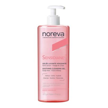 Noreva Sensidiane Успокояващ, почистващ гел за лице за чувствителна кожа x400 мл
