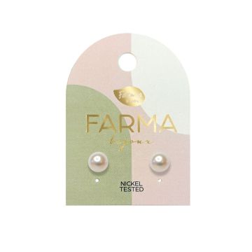 Farma Bijoux Хипоалергенни обеци с бели перли