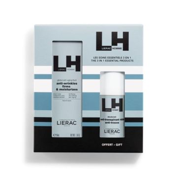 Lierac Homme Комплект за мъже Флуид против бръчки и дезодорант рол-он