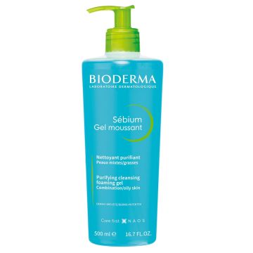 Bioderma Sebium Ежедневен измиващ гел за мазна кожа x500 мл