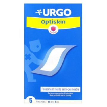 Urgo Optiskin Стерилни полупропускливи адхезивни пластири 15см / 9см х5 броя