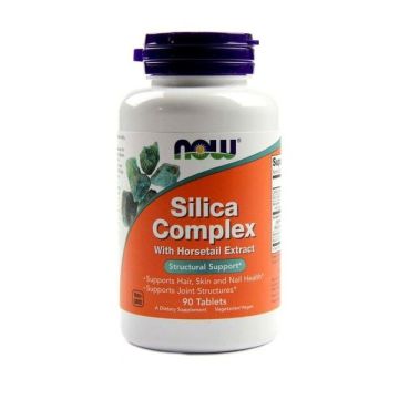 Silica Complex за здрави коса и нокти 500 мг х90 таблетки Now Foods