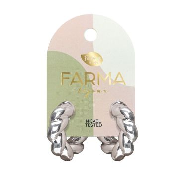 Farma Bijoux Хипоалергенни сребърни плетени обеци