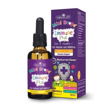 Mini Drops Immune Plus Комплекс за имунната система х50 мл Natures Aid