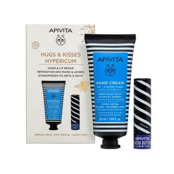 Apivita Комплект Hugs&Kisses Hypericum Възстановяващ крем и хидратиращ балсам