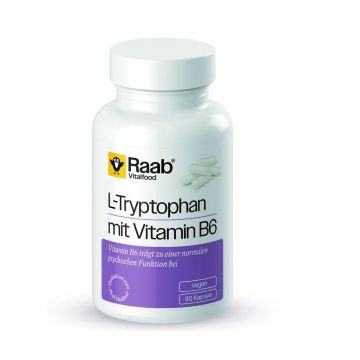 Триптофан с Витамин Б6 за нормална функция на нервната система x90 капсули Raab Vitalfood