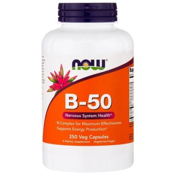 Витамин В-50 за здрава нервна система х250 таблетки Now Foods