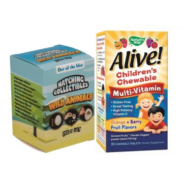 Промо комплект Alive Дъвчащи мултивитамини за деца х30 таблетки Nature's Way + подарък Играчка