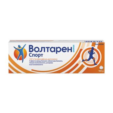 Волтарен Емулгел за лечение на болка, възпаление и оток при ставите и мускулите 1.16% х100 грама GSK