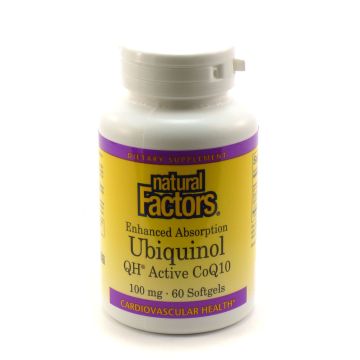 Убиквинол Активен коензим Q10 100мг х60 капсули Natural Factors