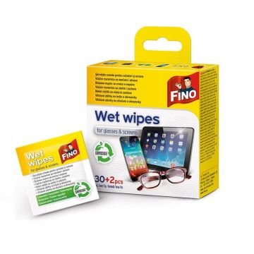 Fino Wet Wipes Влажни кърпи за очила и екрани x32 броя