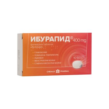 Ибурапид при болки и температура 400 мг x10 таблетки - Химакс Фарма
