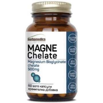 Magne Chelate Магнезий 500 мг х60 капсули Herbamedica