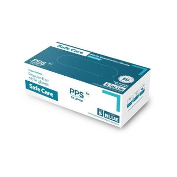 Plastic Classic Еднократни ръкавици от нитрил, цвят син, размер S х100 броя