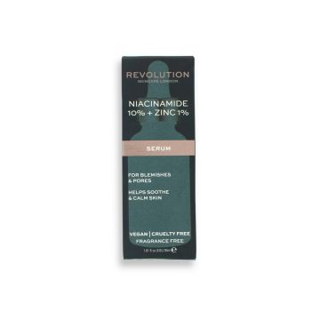 Revolution Skincare Серум за лице 10% Niacinamide + 1% Zink против петна и пори x30 мл