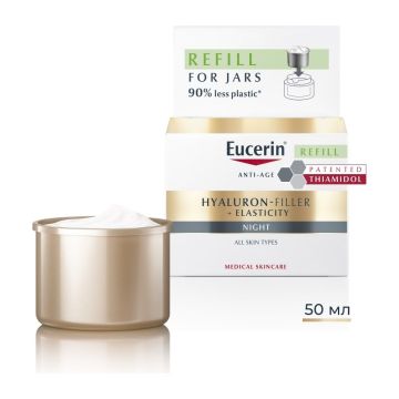 Eucerin Hyaluron-Filler+Elasticity Нощен крем за лице за всеки тип кожа x50 мл, рефил