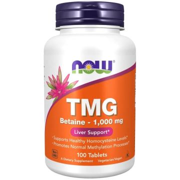 TMG Триметилглицин 1000 mg х100 таблетки Now Foods